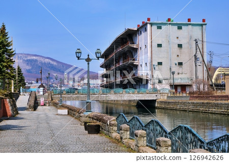 Otaru Canal, Hokkaido - View of Hokkai Can Company's No. 3 Warehouse 126942626