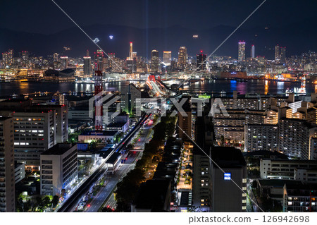 <兵庫縣>神戶夜景 - 從港灣島眺望神戶市中心 126942698