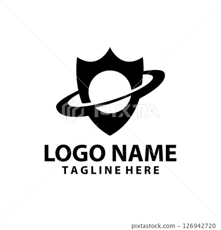 shield space logo design vector 126942720