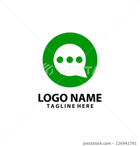 letter O chat logo design vector 126942791