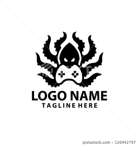 octopus console logo design vector octopus console logo design vector 126942797