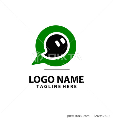 talk ghost logo design vector 126942802