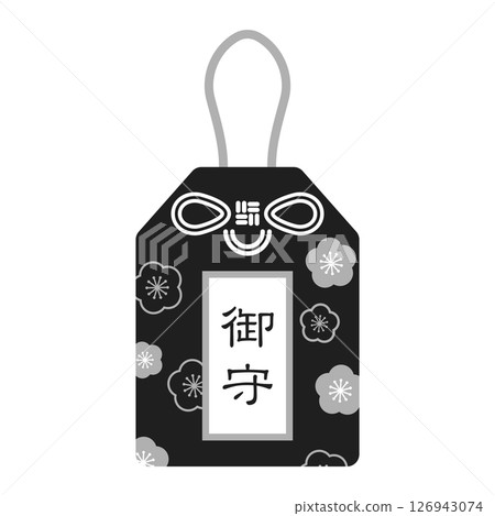 Amulet icon illustration monochrome 126943074