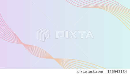 abstract background with wavy lines and gradient in pastel colors 126943184