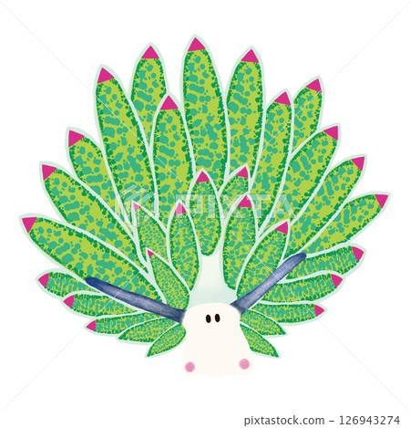 Illustration of the red sea slug, marine life, clip art, illustration, png, transparent background 126943274