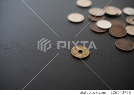 5 yen coin japanese money 126943796