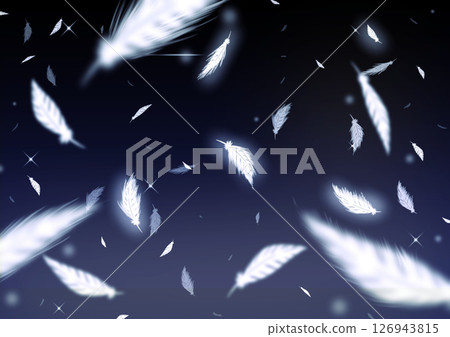 飄揚的羽毛背景 126943815