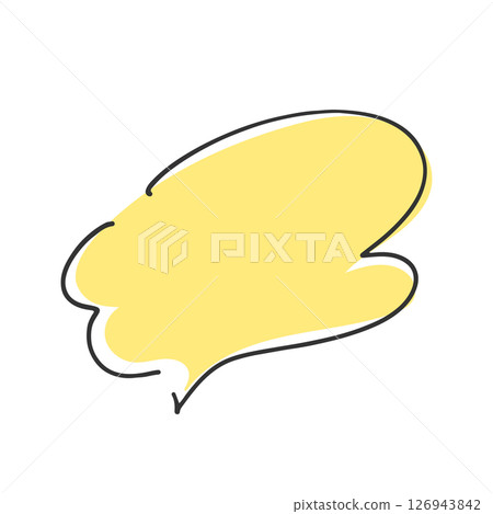 簡約時尚的手寫氣泡黃色 126943842