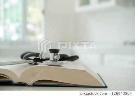 stethoscope medical book stethoscope medical book 126943864