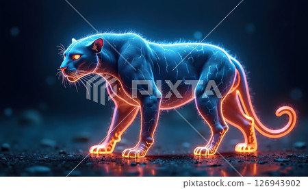 a close up of a cat with glowing eyes on a black background a close up of a cat with glowing eyes on a black background 126943902