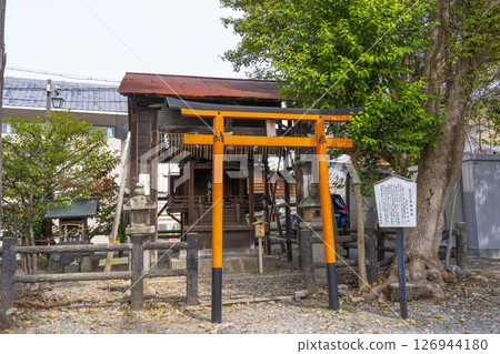 The guardian deity of the Oi River, a shrine on a small road in Arashiyama The guardian deity of the Oi River, a shrine on a small road in Arashiyama 126944180
