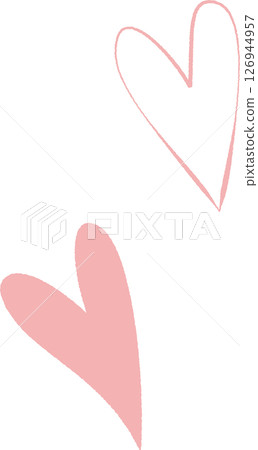 Simple hand-drawn pink heart symbol illustration Simple hand-drawn pink heart symbol illustration 126944957
