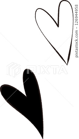 Simple hand-drawn illustration of a heart symbol 126944958