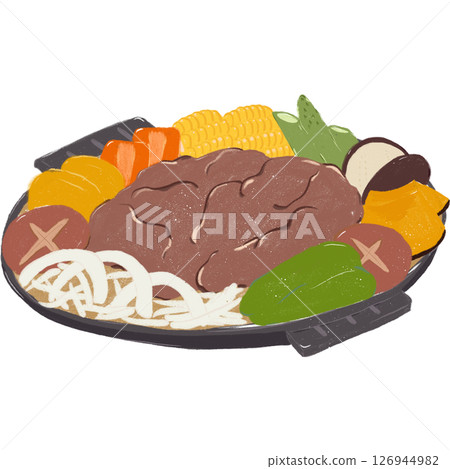 Hand-drawn illustration Genghis Khan 126944982