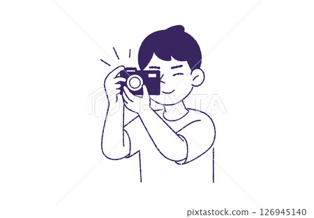 年輕人用相機拍照 年輕人用相機拍照 126945140