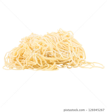 Raw wonton noodles isolated on white background Raw wonton noodles isolated on white background 126945267