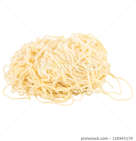 Raw wonton noodles isolated on white background Raw wonton noodles isolated on white background 126945270