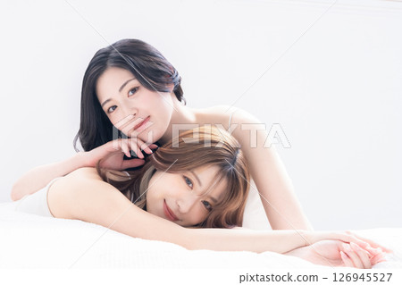 Young women beauty hair and makeup 126945527