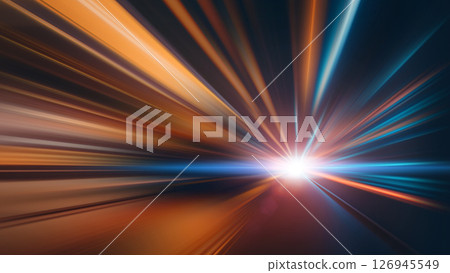 Zoom blur fast high speed warp moving effect for background 126945549