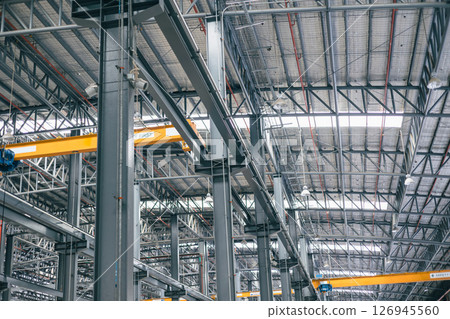Corrugated Steel Roof Metal of Large Industry Building Structure Ceiling Construction 126945560
