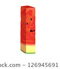 Fresh watermelon cut into sticks / Fruit illustration material 126945691