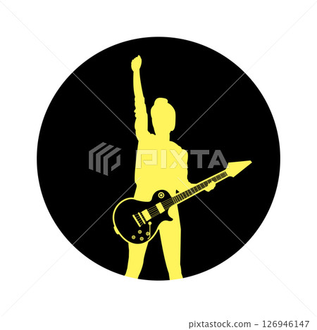 icon of person playing guitar icon of person playing guitar 126946147