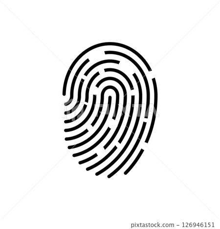 fingerprint symbol icon fingerprint symbol icon 126946151