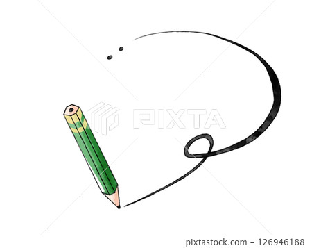 一幅用綠色鉛筆塗鴉的插圖。 一幅用綠色鉛筆塗鴉的插圖。 126946188