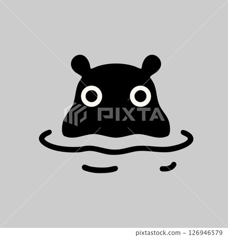 一艘可愛的河馬水下探險船，充滿現代簡約的設計。 126946579