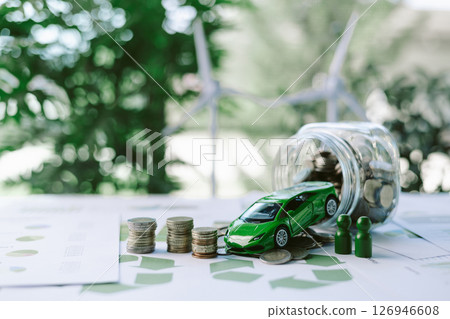 ESG strategies are driving business growth, boosting revenue and financial success by aligning economic goals with sustainable finance. growth, revenue, finance, economic, financial. green car ESG strategies are driving business growth, boosting revenue and financial success by aligning economic goals with sustainable finance. growth, revenue, finance, economic, financial. green car 126946608