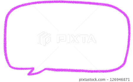 Handwritten simple square speech bubble 126946871