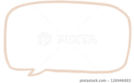 Handwritten simple square speech bubble 126946883
