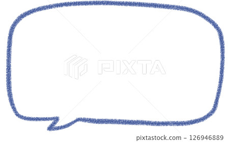Handwritten simple square speech bubble 126946889