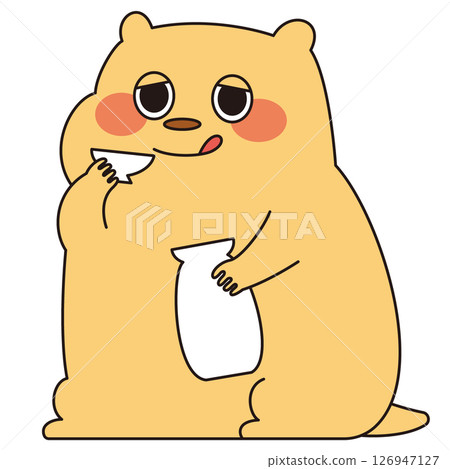 一隻醉醺醺的土撥鼠，手裡拿著酒瓶和酒杯 126947127