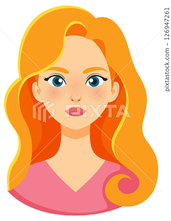 Woman with Long Red Hair 126947261