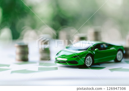 ESG strategies are driving business growth, boosting revenue and financial success by aligning economic goals with sustainable finance. growth, revenue, finance, economic, financial. green car 126947306