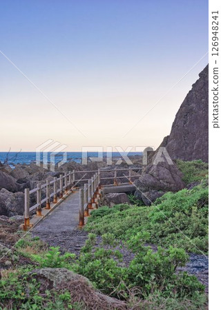 The Pacific Ocean as seen from Cape Muroto 126948241