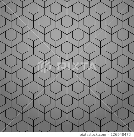 The geometric pattern with lines. Seamless vector background. Gray and black texture. Graphic modern pattern. Simple lattice graphic design 126948473