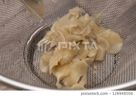 Homemade ginger syrup Homemade ginger syrup 126948508