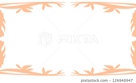 Abstract background illustration with peach fuzz pantone colour frame. Perfect for wallpaper, background, poster, banner, book cover 126948947
