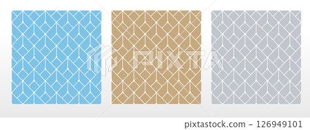 Set of abstract geometric patterns. Seamless vector backgrounds. Colored ornaments Graphic modern patterns Simple lattice graphic design 126949101