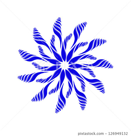 Blue tribal mandala icon with shadow. Perfect for logos, icons, items, tattoos, stickers, posters, banners, clothes, hats Blue tribal mandala icon with shadow. Perfect for logos, icons, items, tattoos, stickers, posters, banners, clothes, hats 126949132