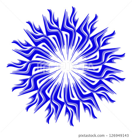Blue tribal mandala icon with shadow. Perfect for logos, icons, items, tattoos, stickers, posters, banners, clothes, hats Blue tribal mandala icon with shadow. Perfect for logos, icons, items, tattoos, stickers, posters, banners, clothes, hats 126949143