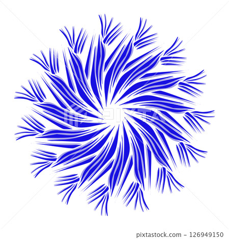 Blue tribal mandala icon with shadow. Perfect for logos, icons, items, tattoos, stickers, posters, banners, clothes, hats Blue tribal mandala icon with shadow. Perfect for logos, icons, items, tattoos, stickers, posters, banners, clothes, hats 126949150