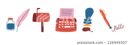 Post and Mail Service Object and Item Vector Set Post and Mail Service Object and Item Vector Set 126949307