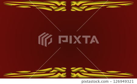 A gradient red abstract background illustration with a yellow frame. Perfect for invitation card, book cover, poster, banner, website design. A gradient red abstract background illustration with a yellow frame. Perfect for invitation card, book cover, poster, banner, website design. 126949321