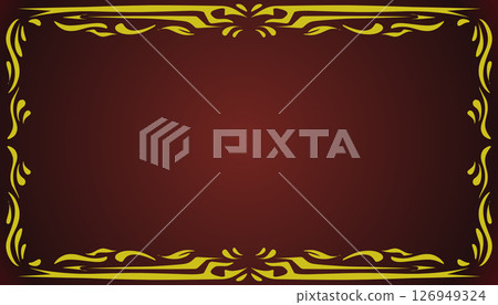 A gradient red abstract background illustration with a yellow frame. Perfect for invitation card, book cover, poster, banner, website design. A gradient red abstract background illustration with a yellow frame. Perfect for invitation card, book cover, poster, banner, website design. 126949324