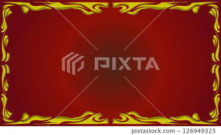 A gradient red abstract background illustration with a yellow frame. Perfect for invitation card, book cover, poster, banner, website design. A gradient red abstract background illustration with a yellow frame. Perfect for invitation card, book cover, poster, banner, website design. 126949325
