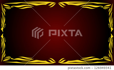 A gradient red abstract background illustration with a yellow frame. Perfect for invitation card, book cover, poster, banner, website design. A gradient red abstract background illustration with a yellow frame. Perfect for invitation card, book cover, poster, banner, website design. 126949341