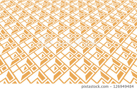 Abstract geometric pattern. Vector background. White and golden ornament. Graphic modern pattern. Simple lattice graphic design 126949484